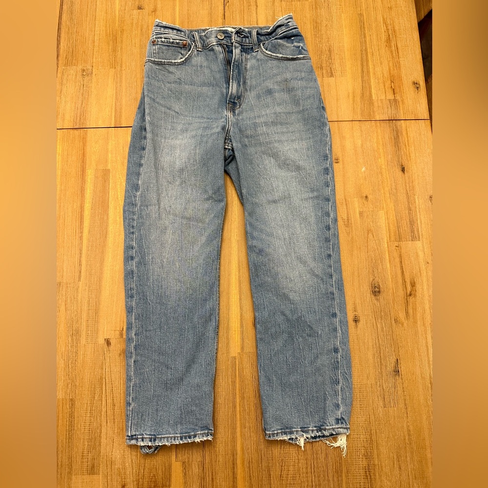 Abercrombie ultra high rise ankle straight jeans